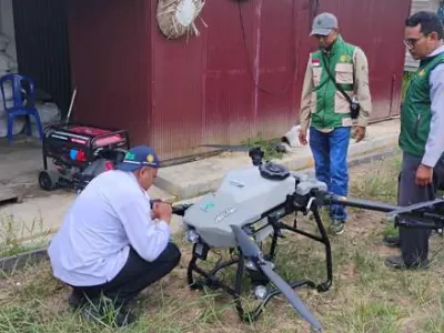 Kementan Dorong Modernisasi Pertanian, Petani CSR Kapuas Dilibatkan Operasikan Drone